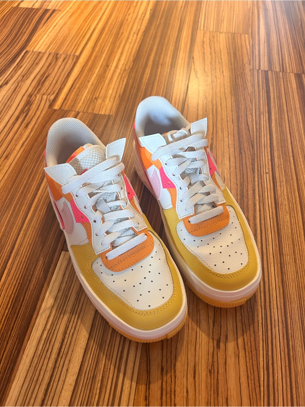 Nike Dunks - Multicolor Low-Top Sneakers - White, Yellow, Orange, Pink